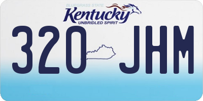 KY license plate 320JHM