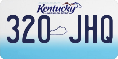 KY license plate 320JHQ