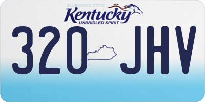 KY license plate 320JHV