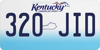 KY license plate 320JID
