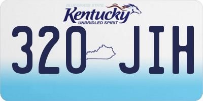KY license plate 320JIH