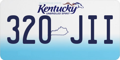 KY license plate 320JII