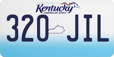 KY license plate 320JIL