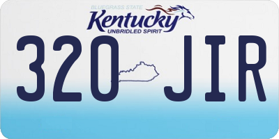 KY license plate 320JIR