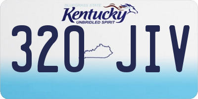 KY license plate 320JIV