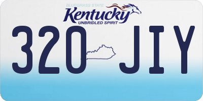 KY license plate 320JIY