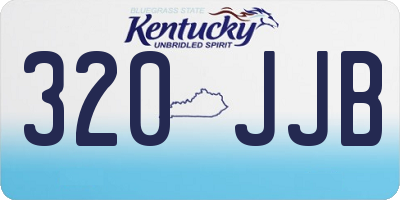 KY license plate 320JJB