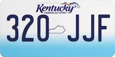 KY license plate 320JJF