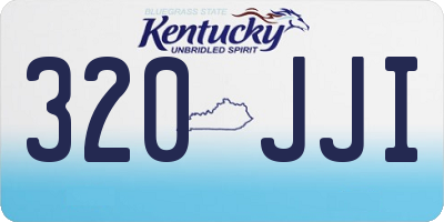 KY license plate 320JJI