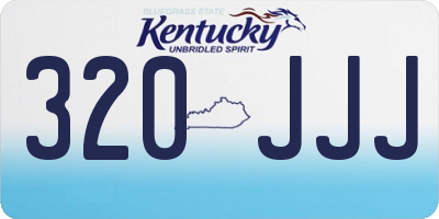 KY license plate 320JJJ