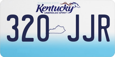 KY license plate 320JJR