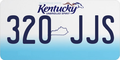 KY license plate 320JJS