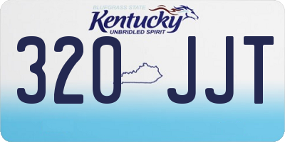 KY license plate 320JJT