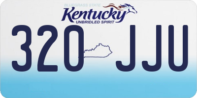 KY license plate 320JJU