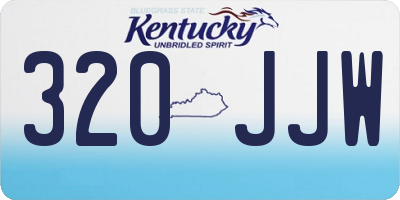 KY license plate 320JJW