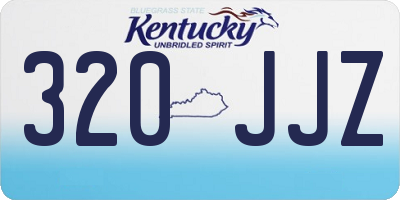 KY license plate 320JJZ