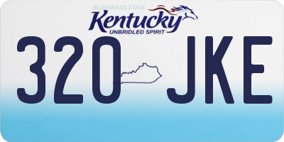 KY license plate 320JKE