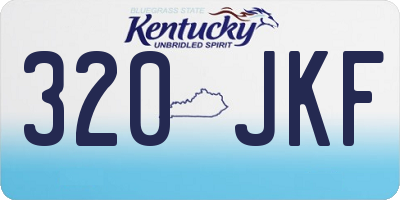 KY license plate 320JKF