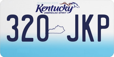 KY license plate 320JKP