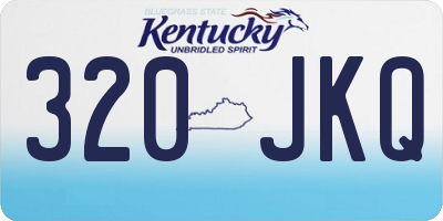 KY license plate 320JKQ