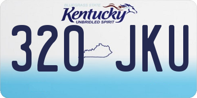 KY license plate 320JKU