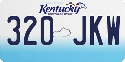 KY license plate 320JKW