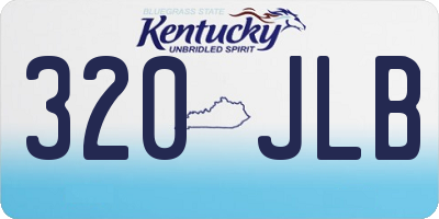 KY license plate 320JLB