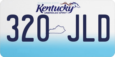 KY license plate 320JLD