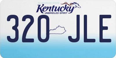 KY license plate 320JLE