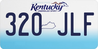 KY license plate 320JLF