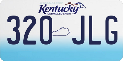 KY license plate 320JLG