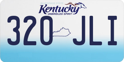 KY license plate 320JLI