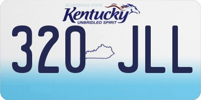 KY license plate 320JLL