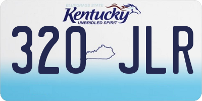 KY license plate 320JLR