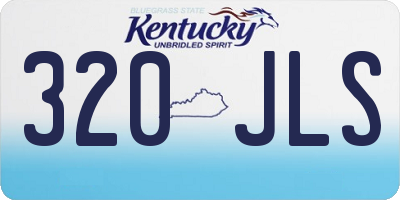 KY license plate 320JLS
