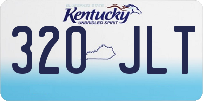 KY license plate 320JLT