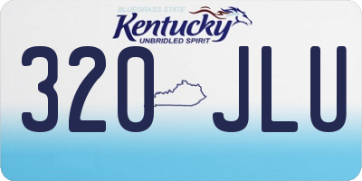 KY license plate 320JLU