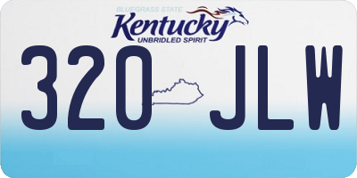 KY license plate 320JLW
