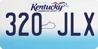 KY license plate 320JLX