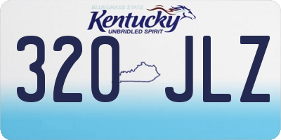 KY license plate 320JLZ
