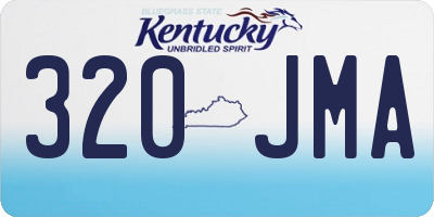 KY license plate 320JMA