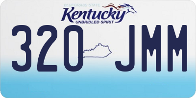 KY license plate 320JMM