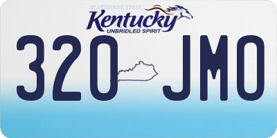 KY license plate 320JMO