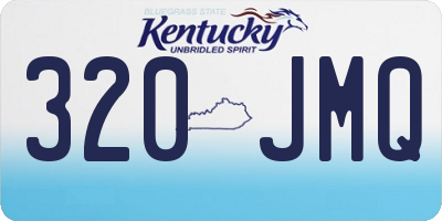 KY license plate 320JMQ