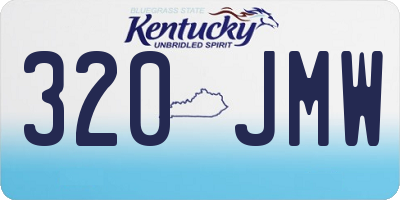 KY license plate 320JMW