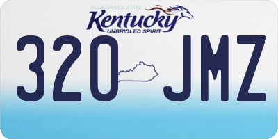 KY license plate 320JMZ