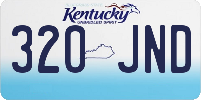 KY license plate 320JND