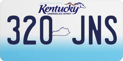 KY license plate 320JNS