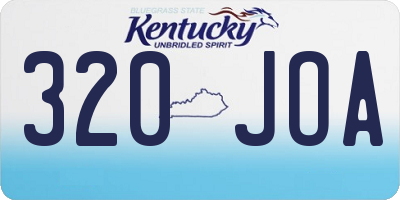 KY license plate 320JOA