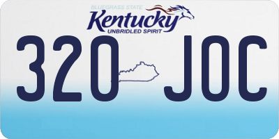 KY license plate 320JOC